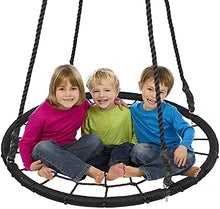 WJY Altalena per Bambini, Sedia Rotonda Dell'Oscillazione El Nido del Altalena da Giardino per Bambini, capacità 400libbre, per Esterno (Φ100cm)