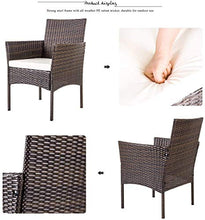 YOUKE Pezzi in Rattan mobili da Giardino Divano Set di tavoli e sedie da Giardino, Veranda - Brown