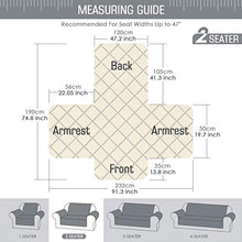 TAOCOCO Copridivano Poltrona Impermeabile Divano Protector Slipcovers (Grigio, 2 posti 120 * 190cm)