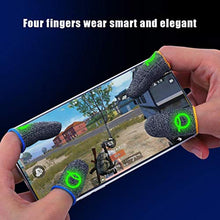 Congci 2 Pezzi Luminosi Controller di Gioco Mobile Tasche per Le Dita Guanti da Gioco per telefoni cellulari Touch Screen culle per Dita Gioco Dita Manica Antiscivolo