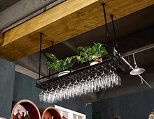 DJSMjbj - Supporto da soffitto per bicchieri da vino rosso, altezza regolabile, facile da installare, Nero , 80 cm