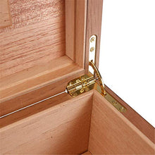 WLMGWRXB Humidor per sigari da Tavolo, Scatola per sigari in Cedro con Vassoio, igrometro in Vetro e umidificatore Rettangolare