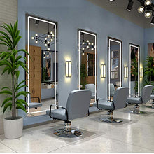 Specchio a LED a Parete Interruttore a sfioramento a Specchio a LED dedicato Salone di Bellezza Specchio HD Incorporato Specchio per Parrucchiere a Parete a LED a Parete