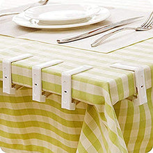 Tovaglia in plastica con clip per tovaglia, da giardino, picnic, 4 pezzi