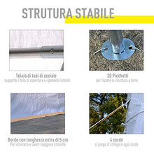 Outsunny Gazebo da Esterno Tendone per Feste Matrimonio Telaio in Acciaio Bianco (6m x 4m x2.8m)