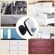 Volpe Pomelli per Porta Set di 4 Pomelli per Mobili Manopole per Cassetti Cucina Armadio Vetro