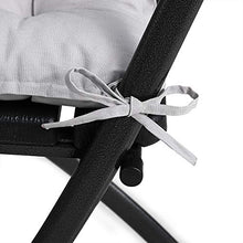 Detex Set 4X Cuscini per Sedia da Interno Esterno Sedie da Giardino Cucina Cuscino Coprisedia Grigio