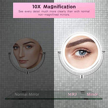 HGXC Specchio per Il Trucco 5X Specchi da Barba a Parete Specchio ingranditore da Bagno con luci e ingrandimento