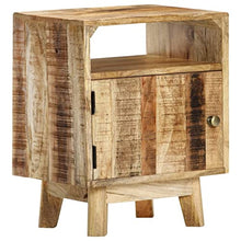 vidaXL Comodino 40x30x50 cm in Legno di Mango Grezzo
