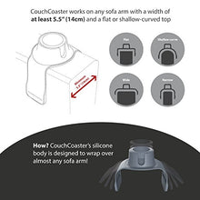 CouchCoaster - il portabicchiere ideale per il tuo divano, Grigio acciaio
