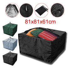 ASSR - Cuscino per sedia da esterno, 81 x 81 x 61 cm, impermeabile, colore: nero