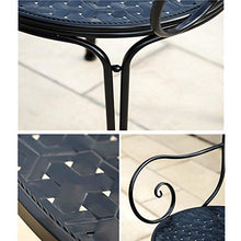 CGBF-Set da Pranzo per Bistrot All'aperto in Alluminio Pressofuso, 2 Sedie e Tavolo Rotondo Mobili da Giardino per Esterni per Terrazza Patio,Durevole,Resistente agli Agenti Atmosferici