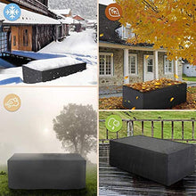 Poetance Copertura impermeabile per tavolo e sedie da giardino, per mobili da giardino, per esterni, colore: nero