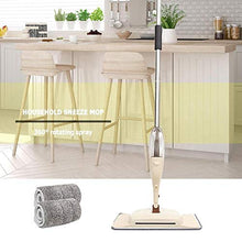 SSAYY Spray Mop Mop per Pavimenti A Spruzzo A 360 Gradi con 2 Cuscinetti in Fibra Piastrelle per Pulizia A Pavimento Cuscinetti in Microfibra Manopola per Utensili per La Pulizia della Casa