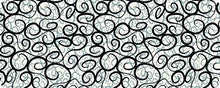 Megadecor- Testiera per letto in PVC, 10 mm, decorativa, design astratto con spirali e riccioli