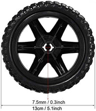 2 ruote per carrelli da viaggio, ricambio per carrello, diametro 5 cm, in gomma espansa, colore nero