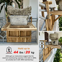 INTERBUILD Stockholm Dimensione del Desktop: 60X45 CM Balcony Pieghevole Tavolo da Ponte Regolabile FSC Legno di Acacia Color Espresso