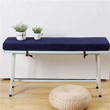 EREAL Le Cinghie Antiscivolo Rimuovono I Cuscini in Spugna da Banco,Cuscini Lunghi Rettangolari-Blu 30 * 50 * 7cm
