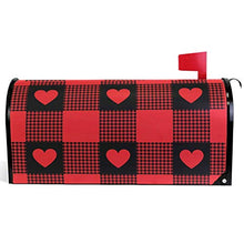 San Valentino rosso cuore bufalo mailbox cover magnetica grande postale casella avvolge giardino cortile decorazione casa dimensioni oversize 64,8 x 53,3 cm