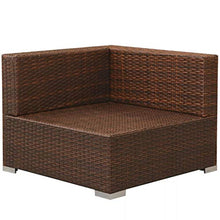 FAMIROSA Set Divani da Giardino 3 pz con Cuscini in Polyrattan Marrone-2747