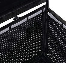 Mendler Baule Contenitore da Esterno HWC-D88 polyrattan ~ Premium 170l Nero