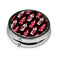 Yayoi Kusama - Contenitore per pillole rotondo da donna, con 3 scomparti, in metallo, per medicina e vitamine, per viaggi all'aperto