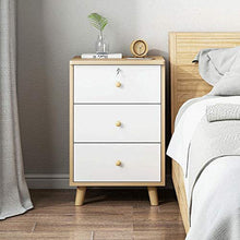 Comodino Comodino con 3 cassetti in Legno Tavolino Comodino Consolle Cassettiera Camera Cabinet per Divano Letto Camera da Letto (Color : White, Size : 40x35x68CM)