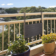 Relaxdays Tavolino Pieghevole Balcone, Tavolo da Appendere Ringhiera Altezza Regolabile Resistente Intemperie, Marrone