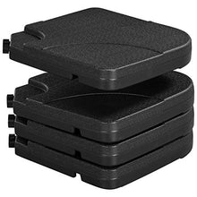 Yaheetech Base per Ombrellone da Giardino Pesi per Ombrellone Parasole in Plastica Riempibile con Sabbia o Acqua Fino a 54 kg 4 Pezzi Nero