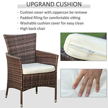 Set Tavolo con 6 Sedie da Giardino in Rattan Marrone