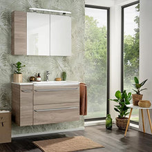 FACKELMANN Luxor - Set di mobili da bagno da 5 pezzi, 100 cm, con armadietto a specchio a LED