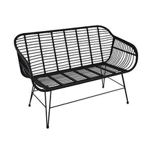 Gartentraum Divano Nero a 2 posti dal Design Moderno - Divano da Giardino Koa