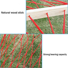 GUOXIANG Amaca da campeggio e hanging hammck 200 x 80 cm in nylon rete rete rete rete con bastoni, amaca da giardino, per sport all'aria aperta, escursioni, giardino