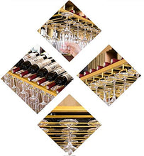 Zfggd Soffitto Wine Rack Ferro Wine Glass Holder Regolabile Altezza, Vetro Rack soffitto Holder Vino atto a Bar Kitchen Cafe Oro (Size : 80 * 30cm)