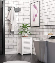 WENKO Cesto per la biancheria Oslo, Legno, 45 x 65 x 45 cm, Bianco