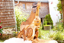 Windalf - Poltrona in legno di radice alto rustico, 125 cm