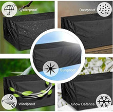 60X60X80cm Coperture per mobili da giardino impermeabili, copertura per mobili da giardino rettangolare, divano protettore per esterni, tavolo da patio e sedia, impermeabile, antipolvere, nero, 28 mi
