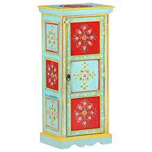 vidaXL Credenza Alta Dipinta a Mano 40x30x90 cm in Massello di Mango