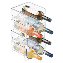 mDesign Portabottiglie Vino in Plastica Robusta - Bottigliera e Scaffale Porta Vino per conservazione ottimale di vini - Struttura componibile - Per 8 bottiglie