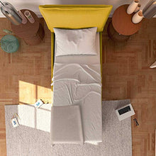 Baldiflex Letto Singolo con Contenitore Modello Licia in Tessuto, Rete a Doghe, per Materassi Singoli 80x190 cm, Testiera Finemente Imbottita, colore Melon