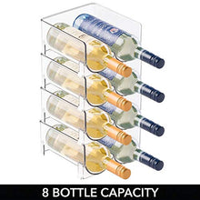 mDesign Portabottiglie Vino in Plastica Robusta - Bottigliera e Scaffale Porta Vino per conservazione ottimale di vini - Struttura componibile - Per 8 bottiglie