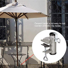 POHOVE - Morsetto per ombrellone da giardino, con morsetto in metallo, per appendere ombrelli e ombrelloni, per balcone e cortile