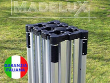 Gazebo Pieghevole 4,5x3m Alluminio piantone Esagonale Telo Rivestito PVC con Laterali