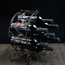 GJSN Scaffale per Vino, Caffè Scuro/Bronzo Cuscinetto Forte Forte e Durevole Può Mettere 6 Bottiglie Di Vino Cremagliera Creativa,Bronzo