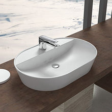 VE.CA-Italy LAVABO da APPOGGIO Elegance 60 CM in Ceramica Bianca ARREDO Bagno Design Alta QUALITA'