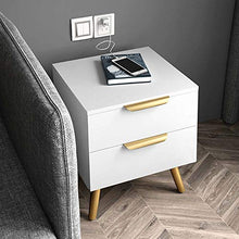 Comodini camera Comodino con Gambe in Metallo con credenze a Due cassetti Letto Mini Armadio Contenitore Due cassetti 480X400X350MM