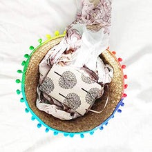 winnerruby Seagrass - Cestino in Vimini con Piccola Palla Colorata, per Biancheria, Picnic, Vaso di Fiori e Borsa da Spiaggia s