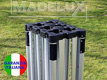 Gazebo Giallo 4,5x3 Pieghevole Alluminio a Forbice Ombrello Professionale coldiretti fiere PVC a Fisarmonica piantone Esagonale