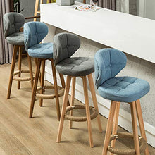 Sedia da Pranzo Sgabelli Alti Sgabelli da Bar Sedia da Bar Moderna e Semplice in Legno massello, Eleganti sgabelli Alti, per Sala da Pranzo da Pub, 65 / 75CM