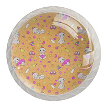Maniglie per cassetti Manopole per cassetti Manopole rotonde Confezione da 4 per armadietto, cassetti, cassettiere, cassettiere ecc - Neonate